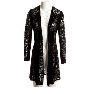 Black Marni Suede duster jacket